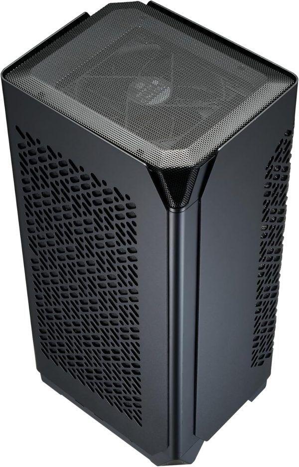 Cooler Master NCORE 100 Air Mini-ITX PC Tower Case, Anodized Aluminum, 356mm Vertical Triple-Slot Mount GPU, SFX PSU 130mm, Air Cooler Up to 70 mm, Compatible RTX 5080 | RX 9070 XT, Black, NR100-KNNN-S00 - Image 2