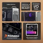 Cooler Master QUBE 540 High-Airflow ATX Mid-Tower Case, 415mm GPU Clearance Max, Designed Ready RTX 5090|RX 9070 XT, Tempered Glass, Modular & Customizable Design, Reversible I/O Panel – Moonstone, Q540-LGNN-S00 - Image 7