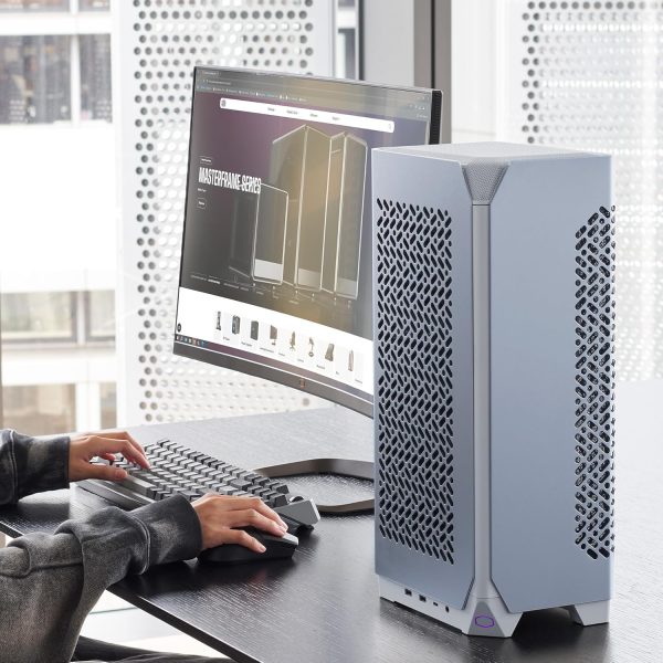 Cooler Master NCORE 100 Air Mini-ITX PC Tower Case, Anodized Aluminum, 356mm Vertical Triple-Slot Mount GPU, SFX PSU 130mm, Air Cooler Up to 70 mm, Compatible RTX 5080 | RX 9070 XT, White, NR100-WNNN-S00 - Image 2