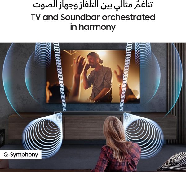 Samsung Q-series Soundbar, Q600F, 3.1.2 ch, Subwoofer, True 3.1.2ch Sound, Dolby Atmos/DTS Virtual:X, Q-Symphony, Adaptive Sound, HW-Q600F/ZN - Image 5