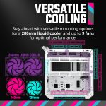 Cooler Master QUBE 500 Flatpack Black Small High Airflow Mid-Tower ATX Customizable Gaming PC Case, Tempered Glass, Vertical GPU Mount, USB-C, Carrying Handle, Gem Mini, Q500-WGNN-S00 - Image 13