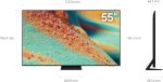 Samsung 55 Inch Neo QLED TV, QN85F, 4K, Mini LED, NQ4 AI Gen2 Processor, Quantum Matrix Technology Plus, Dolby Atmos, Neo Quantum HDR+, Samsung Vision AI Smart TV, QA55QN85FAUXZN - Image 3