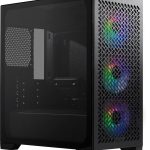 Cooler Master Elite 302 Micro-ATX High Airflow Minimalist PC Case, 365mm GPU Max, Compatible RTX 5080|RX 7090 XT, 280mm AIO Max, Type C, Tempered Glass, Triple 120mm aRGB PWM Fan, Intakes Grill, Black, E302-KGNN-S00