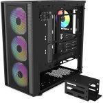 Cooler Master MB600 Computer Case, Back Connected Motherboard Support, 420mm Radiator Support, 3X 140mm & 1 x 120mm ARGB Fans, Type C Connector, ARGB Fan HUB, Black, MB600-KGNN-S00 - Image 2