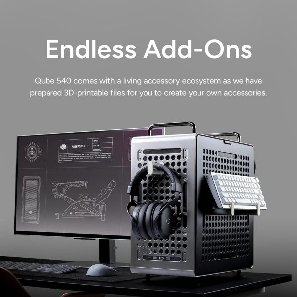 Cooler Master QUBE 540 High-Airflow ATX Mid-Tower Case, 415mm GPU Clearance Max, Designed Ready RTX 5090|RX 9070 XT, Tempered Glass, Modular & Customizable Design, Reversible I/O Panel – Stardust Iron, Q540-MGNN-S00 - Image 12