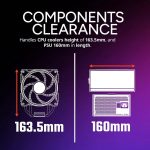Cooler Master Elite 302 Micro-ATX High Airflow Minimalist PC Case, 365mm GPU Max, Compatible RTX 5080|RX 7090 XT, 280mm AIO Max, Type C, Tempered Glass, Triple 120mm aRGB PWM Fan, Intakes Grill, White, E302-WGNN-S00 - Image 8