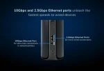 Netgear Orbi 970 Series Quad-Band WiFi 7 Mesh Add-on Satellite RBE970 - Works with Orbi RBE972S and RBE973S, Adds Coverage Up to 3,300 sq. ft., BE27000 Up to 27Gbps - Black, RBE970B-100EUS - Image 4