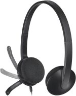 Logitech H340 Wired Headset, Stereo Headphones With Noise-Cancelling Microphone, Usb, Pc/Mac/Laptop - Black, 981-000475 - Image 3