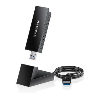 NETGEAR Nighthawk WiFi 6E USB 3.0 Adapter (A8000) | AXE3000 Tri-Band Wireless Gigabit Speed (Up to 3Gbps) | New 6GHz Band | for Windows PC, A8000-100PAS