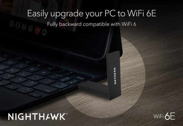NETGEAR Nighthawk WiFi 6E USB 3.0 Adapter (A8000) | AXE3000 Tri-Band Wireless Gigabit Speed (Up to 3Gbps) | New 6GHz Band | for Windows PC, A8000-100PAS - Image 2
