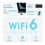TP-Link Archer TX20U AX1800 Dual Band Wi-Fi 6 Wireless USB Adapter, Black - Image 2