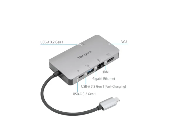 Targus USB-C DP Alt Mode Single Video 4K HDMI/VGA Docking Station with 100W PD Pass-Thru, DOCK419 - Image 4
