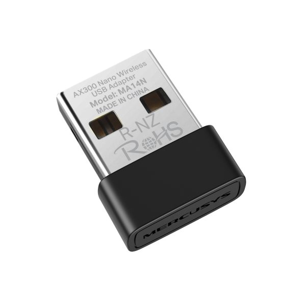 Mercusys MA14N AX300 Nano Wireless USB Adapter, Black - Image 2