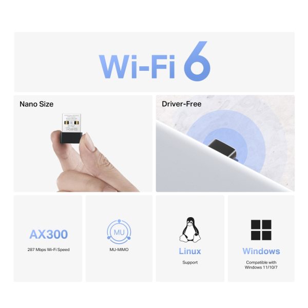 Mercusys MA14N AX300 Nano Wireless USB Adapter, Black - Image 3