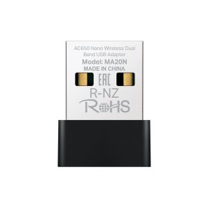 Mercusys MA20N AC650 Nano Wireless Dual Band USB Adapter, Black