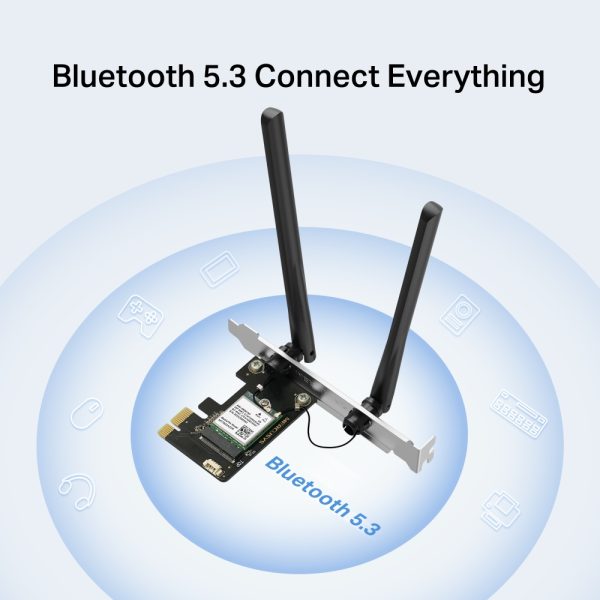 Mercusys MA80XE AX3000 Wi-Fi 6 Bluetooth 5.3 PCIe Adapter, Black - Image 4