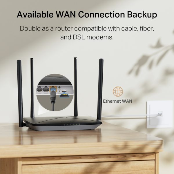 Mercusys MB115-4G 300 Mbps Wireless N 4G LTE Router, Black - Image 6
