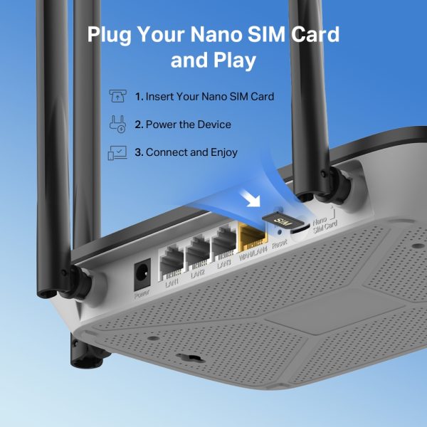 Mercusys MB115-4G 300 Mbps Wireless N 4G LTE Router, Black - Image 10