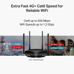 Mercusys MB235-4G 4G+ Cat6 AC1200 Wireless Dual Band Gigabit Router, Black - Image 10