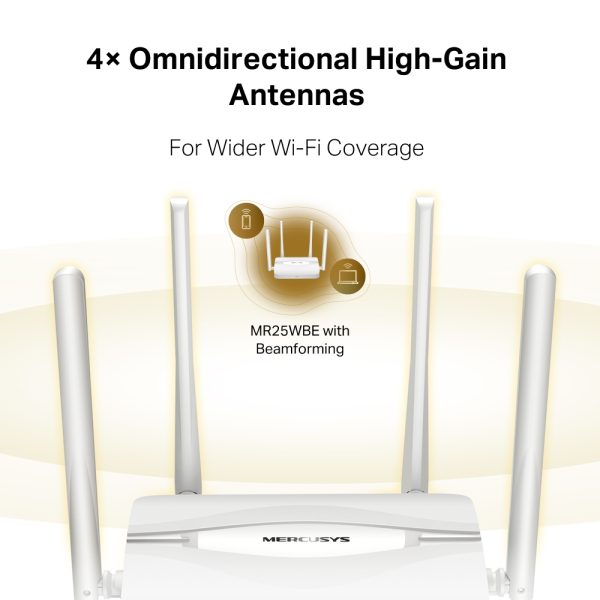 Mercusys MR25WBE BE3600 Dual Band Wi-Fi 7 Router, White - Image 9