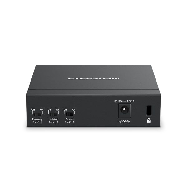 Mercusys MS105GP 5-Port Gigabit Desktop Switch with 4-Port PoE+, Black - Image 3