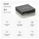 Mercusys MS105GP 5-Port Gigabit Desktop Switch with 4-Port PoE+, Black - Image 6