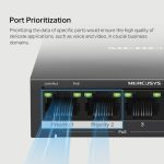 Mercusys MS105GP 5-Port Gigabit Desktop Switch with 4-Port PoE+, Black - Image 5