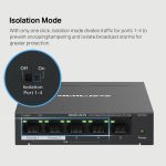 Mercusys MS105GP 5-Port Gigabit Desktop Switch with 4-Port PoE+, Black - Image 7