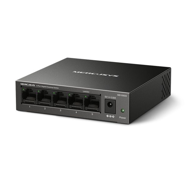 Mercusys MS105GS 5-Port Gigabit Desktop Switch, Black - Image 2