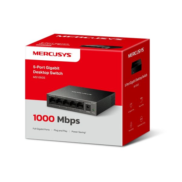 Mercusys MS105GS 5-Port Gigabit Desktop Switch, Black - Image 6
