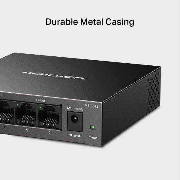 Mercusys MS105GS 5-Port Gigabit Desktop Switch, Black - Image 4