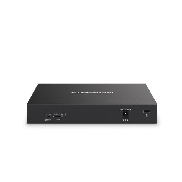 Mercusys MS108GP 8-Port Gigabit Desktop Switch with 7-Port PoE+, Black - Image 3