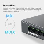 Mercusys MS108GP 8-Port Gigabit Desktop Switch with 7-Port PoE+, Black - Image 4