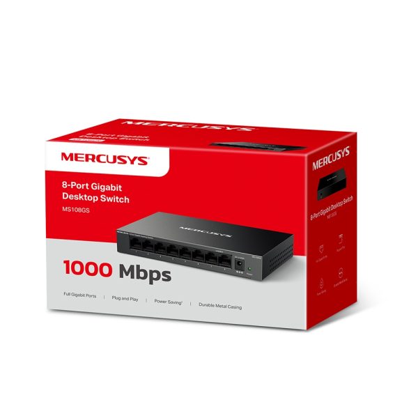 Mercusys MS108GS 8-Port Gigabit Desktop Switch, Black - Image 6