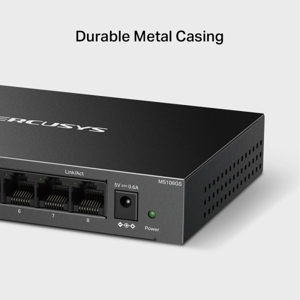 Mercusys MS108GS 8-Port Gigabit Desktop Switch, Black - Image 5