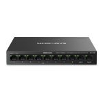 Mercusys MS110CMP 8-Port 10/100 Mbps + 2-Port Gigabit Desktop Switch with 8-Port PoE+, Black