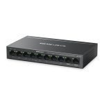 Mercusys MS110CMP 8-Port 10/100 Mbps + 2-Port Gigabit Desktop Switch with 8-Port PoE+, Black - Image 2