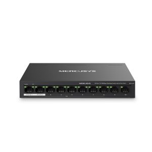 Mercusys MS110P 10-Port 10/100Mbps Desktop Switch with 8-Port PoE+, Black