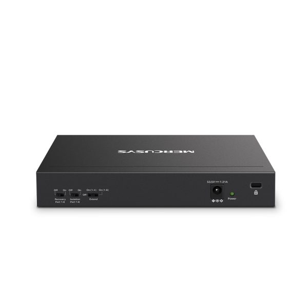 Mercusys MS110P 10-Port 10/100Mbps Desktop Switch with 8-Port PoE+, Black - Image 2