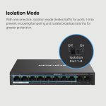 Mercusys MS110P 10-Port 10/100Mbps Desktop Switch with 8-Port PoE+, Black - Image 8