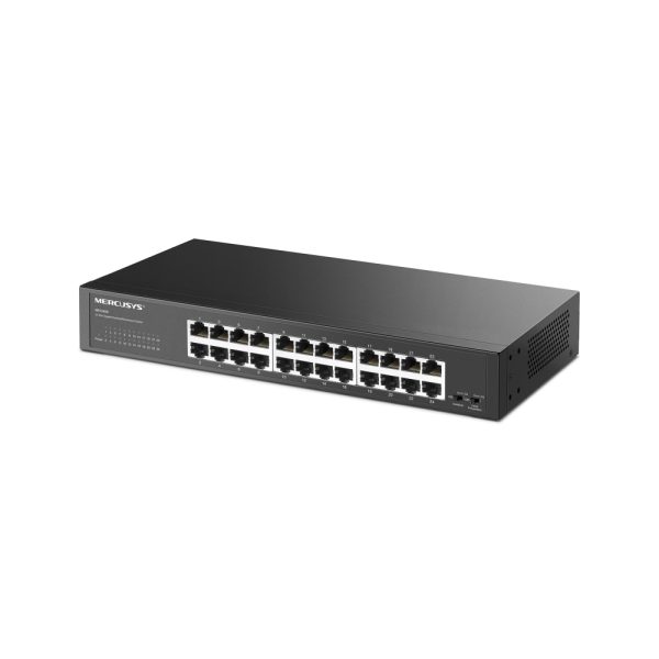 Mercusys MS124GS 24-Port Gigabit Desktop/Rackmount Switch, Black - Image 2