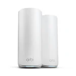NETGEAR Orbi 870 Series Tri-Band WiFi 7 Mesh System (RBE873) - Router + 1 Satellite Extenders, Security Features, Up to 21 Gbps, Covers Up to 9,000 Sq. Ft., 150 Devices, 10 Gig Internet Port, BE21000, RBE872-100EUS