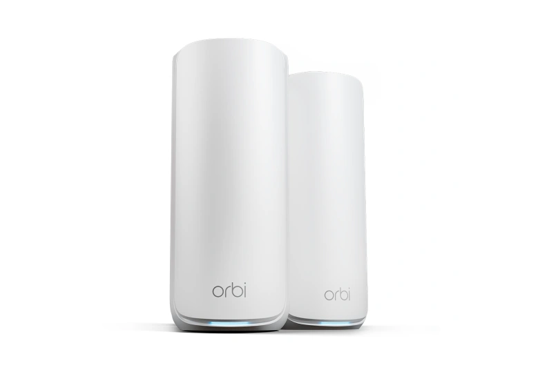 NETGEAR Orbi 870 Series Tri-Band WiFi 7 Mesh System (RBE873) – Router + 1 Satellite Extenders, Security Features, Up to 21 Gbps, Covers Up to 9,000 Sq. Ft., 150 Devices, 10 Gig Internet Port, BE21000, RBE872-100EUS
