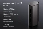 NETGEAR Nighthawk WiFi 7 Router (RS200) BE6500 6.5Gbps Wireless Speed – 2.5Gb Internet Port – Dual-Band Gigabit Gaming Router – Covers 2,500 sq. ft., 80 Devices – Built-in VPN, USB 3.0, 4K-QAM, RS200-100APS - Image 2