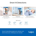TP-Link Tapo TC74 Pan/Tilt AI Home Security Wi-Fi Camera, White - Image 7