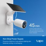 Tp-Link Tapo TC85 KIT, Solar-Powered Security Camera Kit, White - Image 10