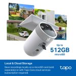 TP-Link Tapo C465 Battery-Powered Security Camera with Built-In Solar Panel, White - Image 4