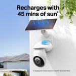 TP-Link Tapo C660 KIT Solar-Powered Pan/Tilt Security Camera Kit, White - Image 11