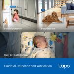 TP-Link Tapo C260 Pan/Tilt AI Home Security Wi-Fi Camera, White - Image 8