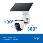 TP-Link TC90 KIT Solar-Powered Pan/Tilt Security Camera Kit, White - Image 7